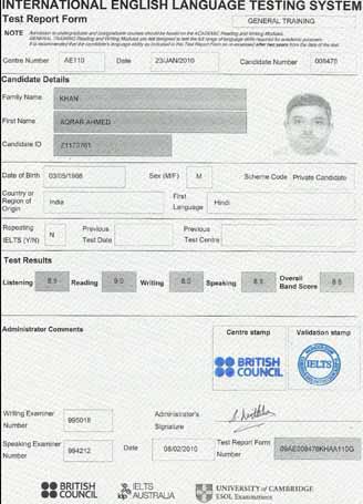Best IELTS test result February 2010