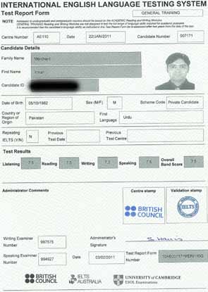 Best IELTS test result February 2011