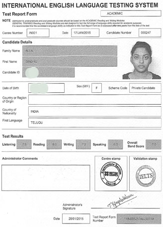 Best IELTS test result February 2015