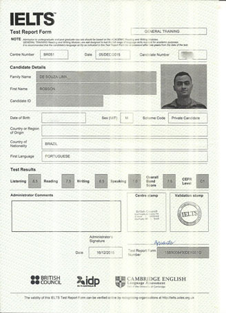 Best IELTS test result January 2016