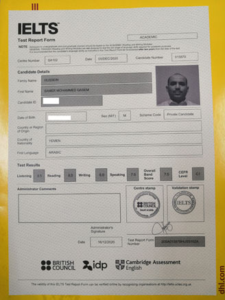 Best IELTS test result January 2021