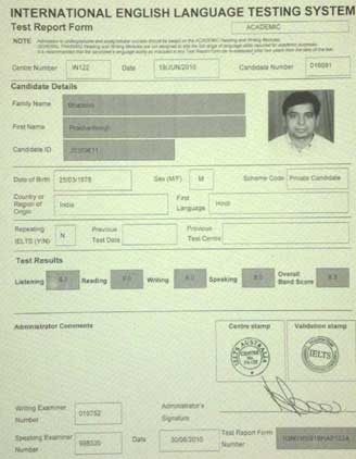 Best IELTS test result July 2010