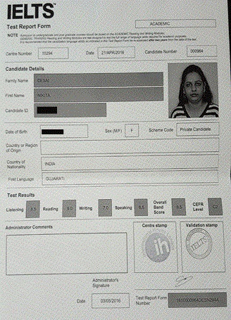 Best IELTS test result June 2016