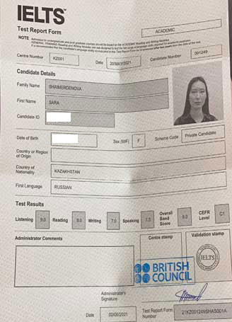 Best IELTS test result June 2021