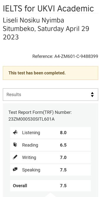 Best IELTS test result May 2023