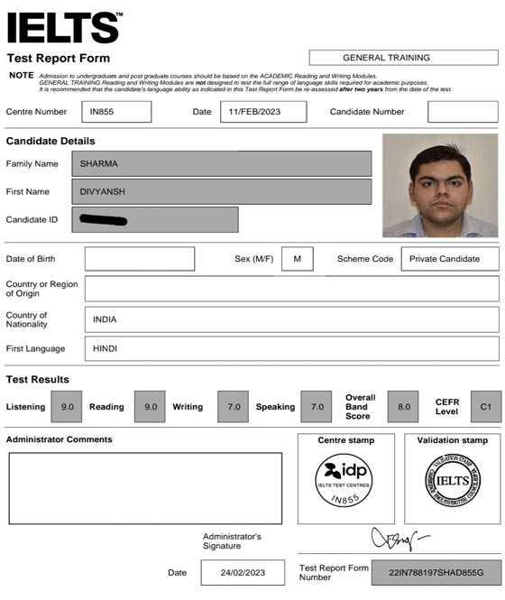 Best IELTS test result May 2023