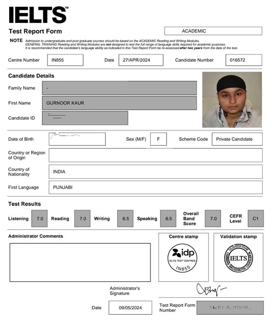 Best IELTS test result May 2023