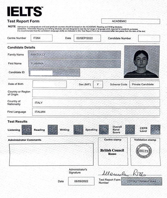 Best IELTS test result September 2022